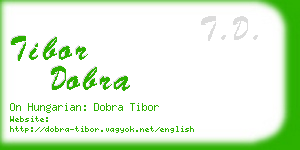 tibor dobra business card